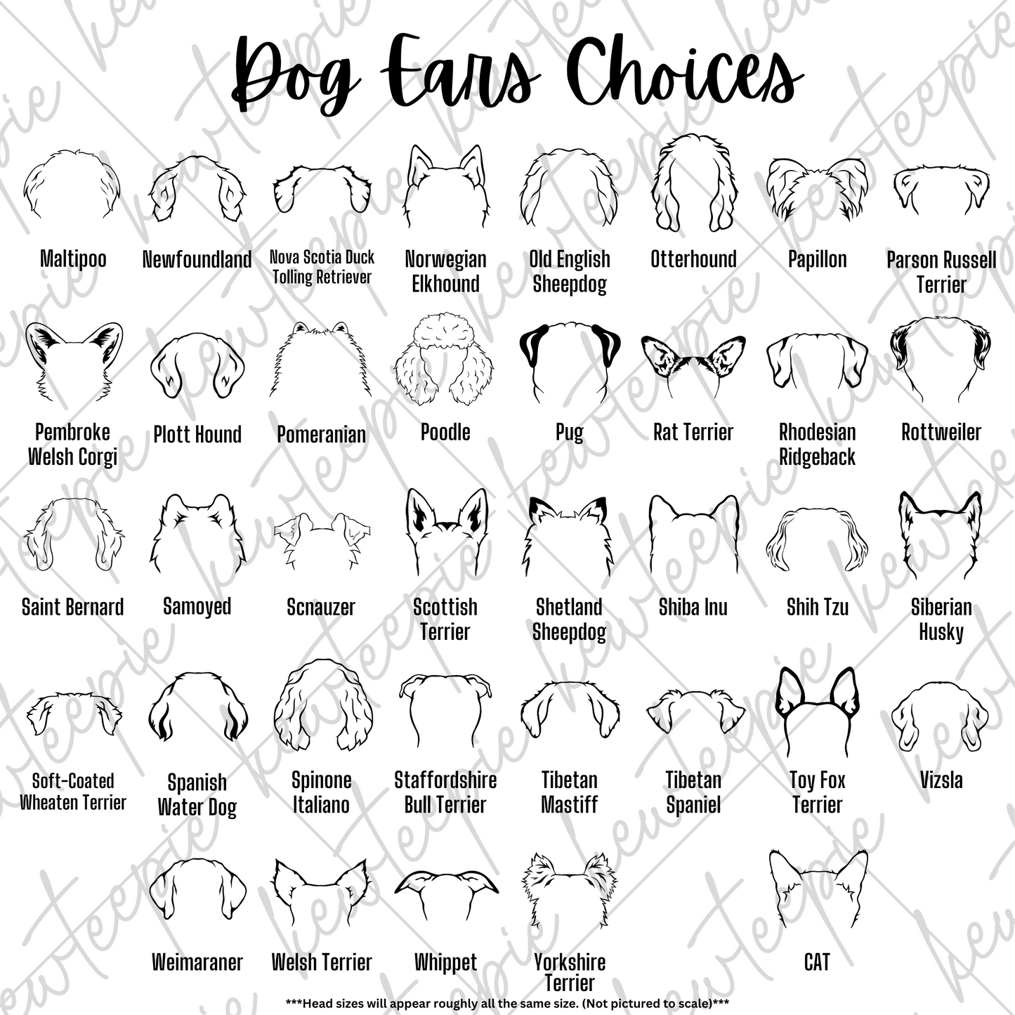 Personalized Dog Ears Names Sweatshirt | Embroidered