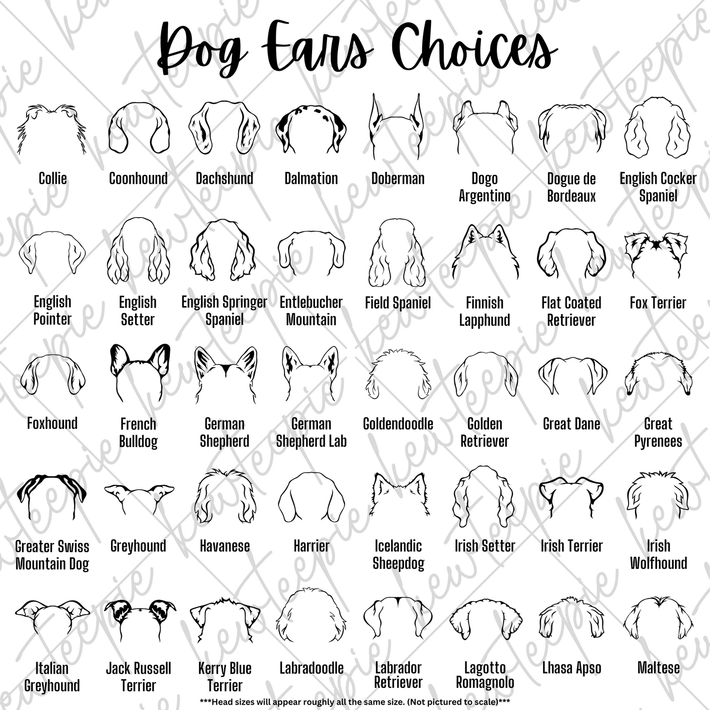 Personalized Dog Ears Names Sweatshirt | Embroidered