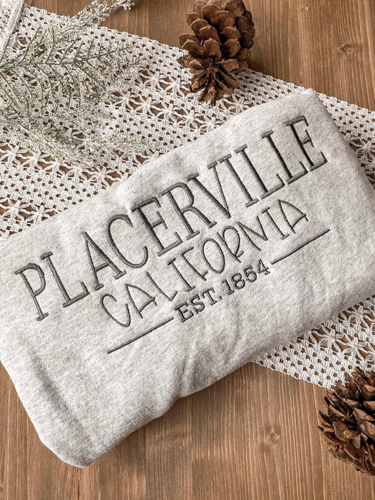 Personalized City & State Established Year Sweatshirt | Embroidered