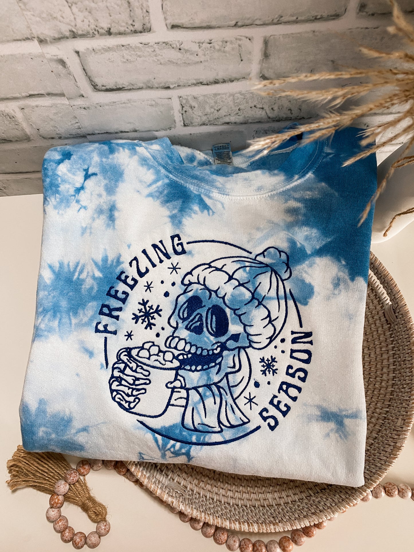 Freezing Season Skeleton Sweatshirt | Embroidered
