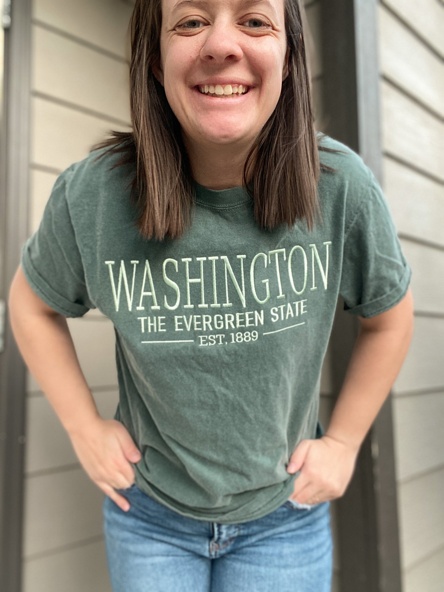 State Established Year Embroidered Tee