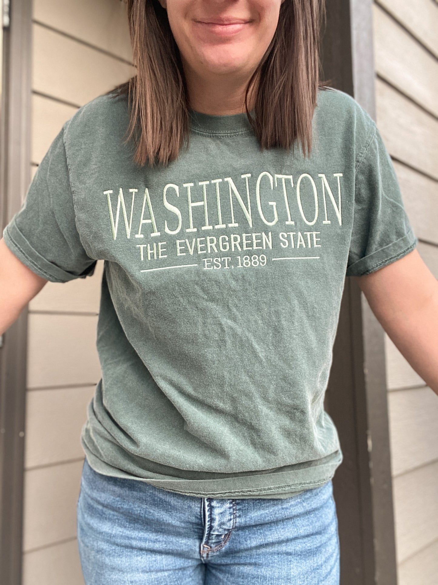 State Established Year Embroidered Tee