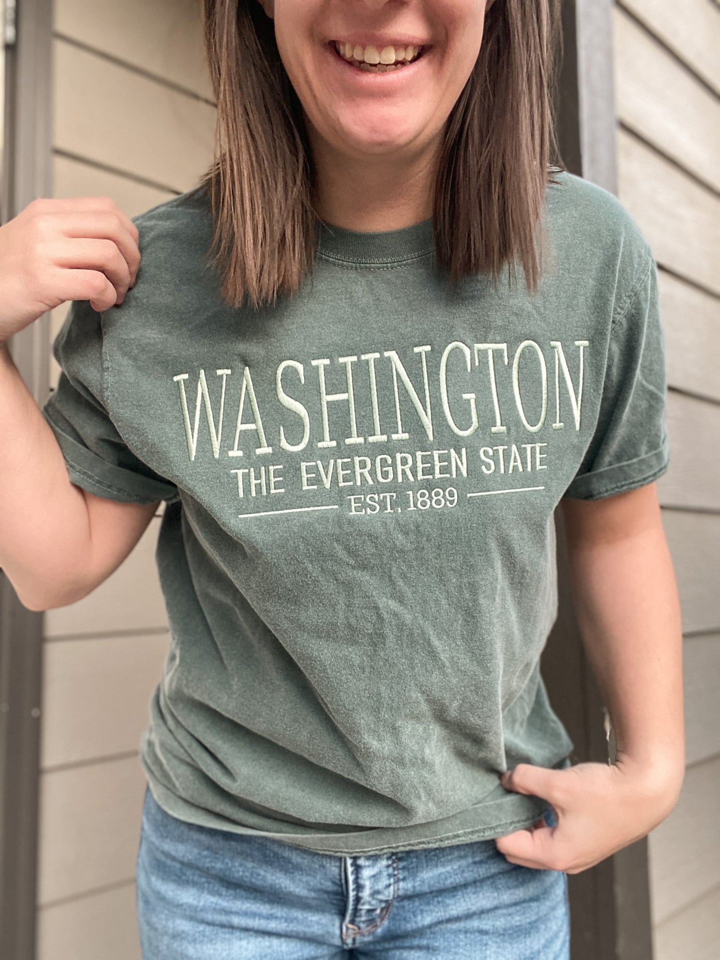 State Established Year Embroidered Tee