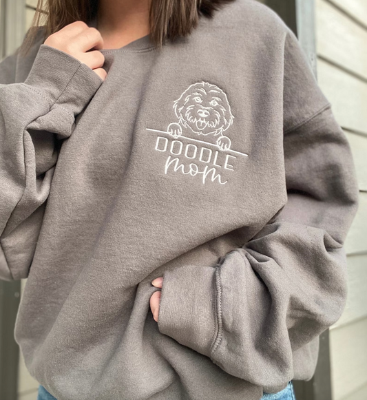 Personalized Dog Mom Sweatshirt | Embroidered