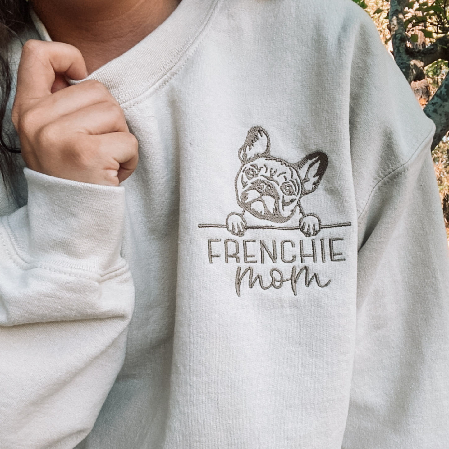 Personalized Dog Mom Name Sweatshirt | Embroidered