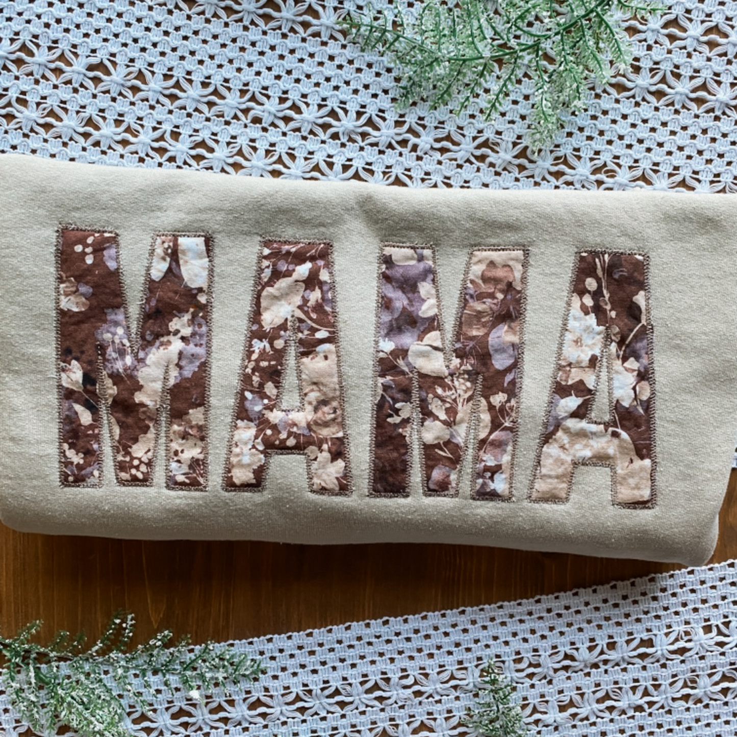 Custom Appliqué Block Word Sweatshirt | Embroidered