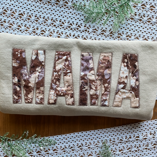 Custom Appliqué Block Word Sweatshirt | Embroidered