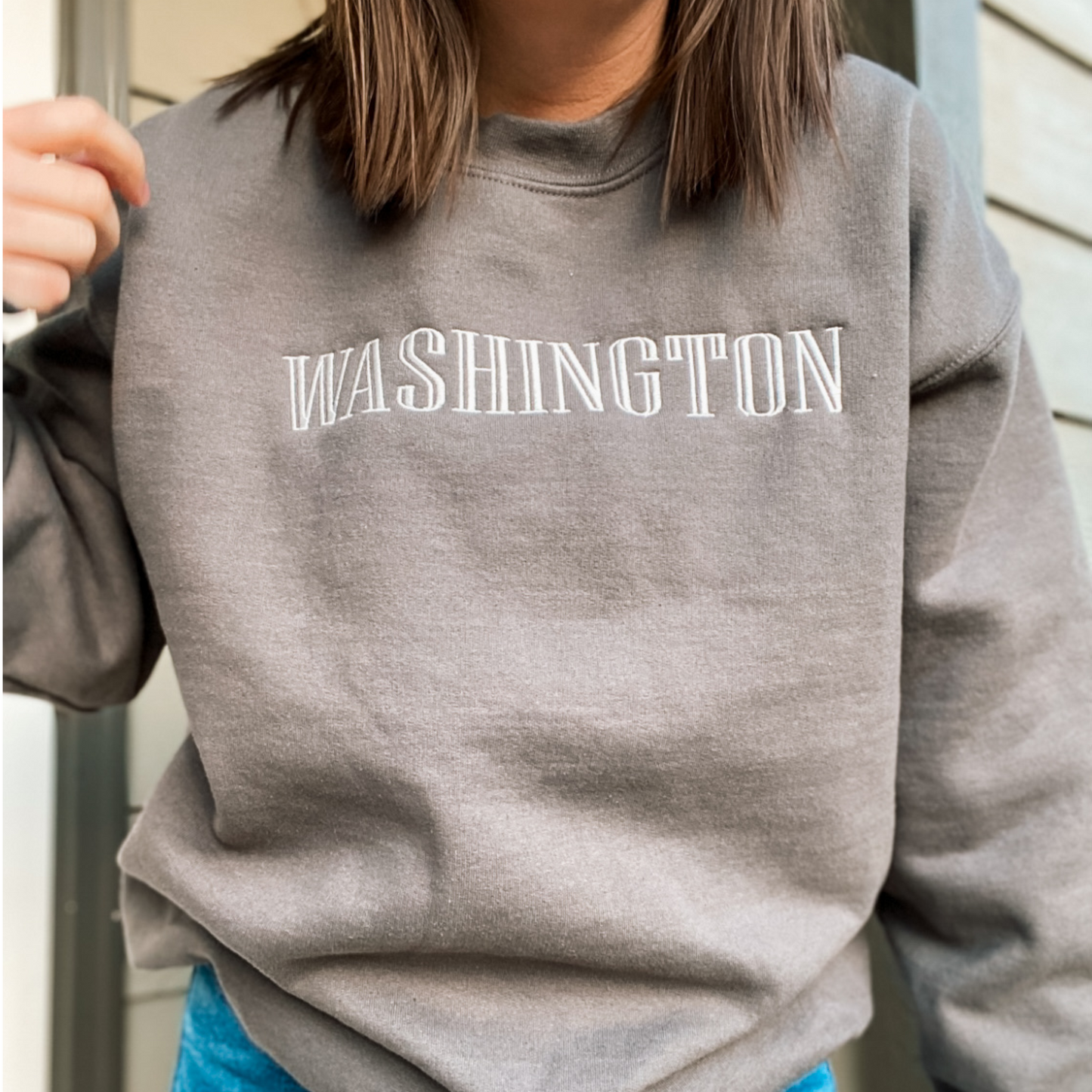 Custom Text Personalized Sweatshirt | Embroidered