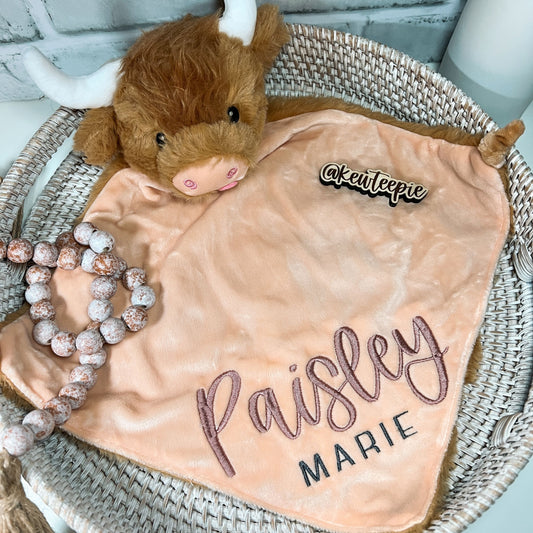 Embroidered Baby Name Stuffed Animal Lovey