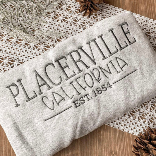 Personalized City & State Established Year Sweatshirt | Embroidered