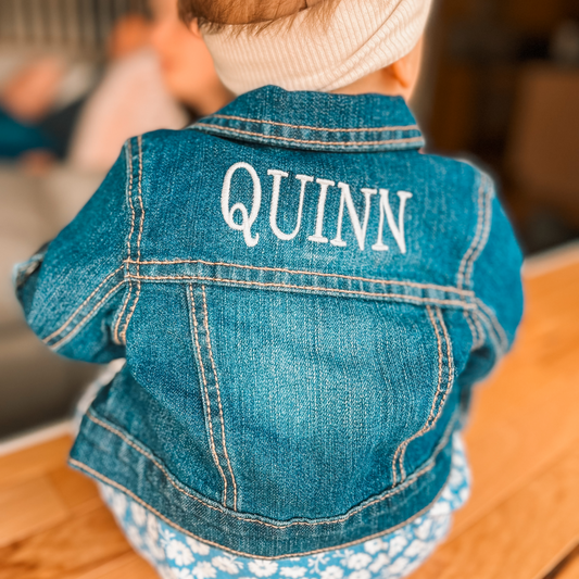 Personalized Infant Jean Denim Jacket Embroidered