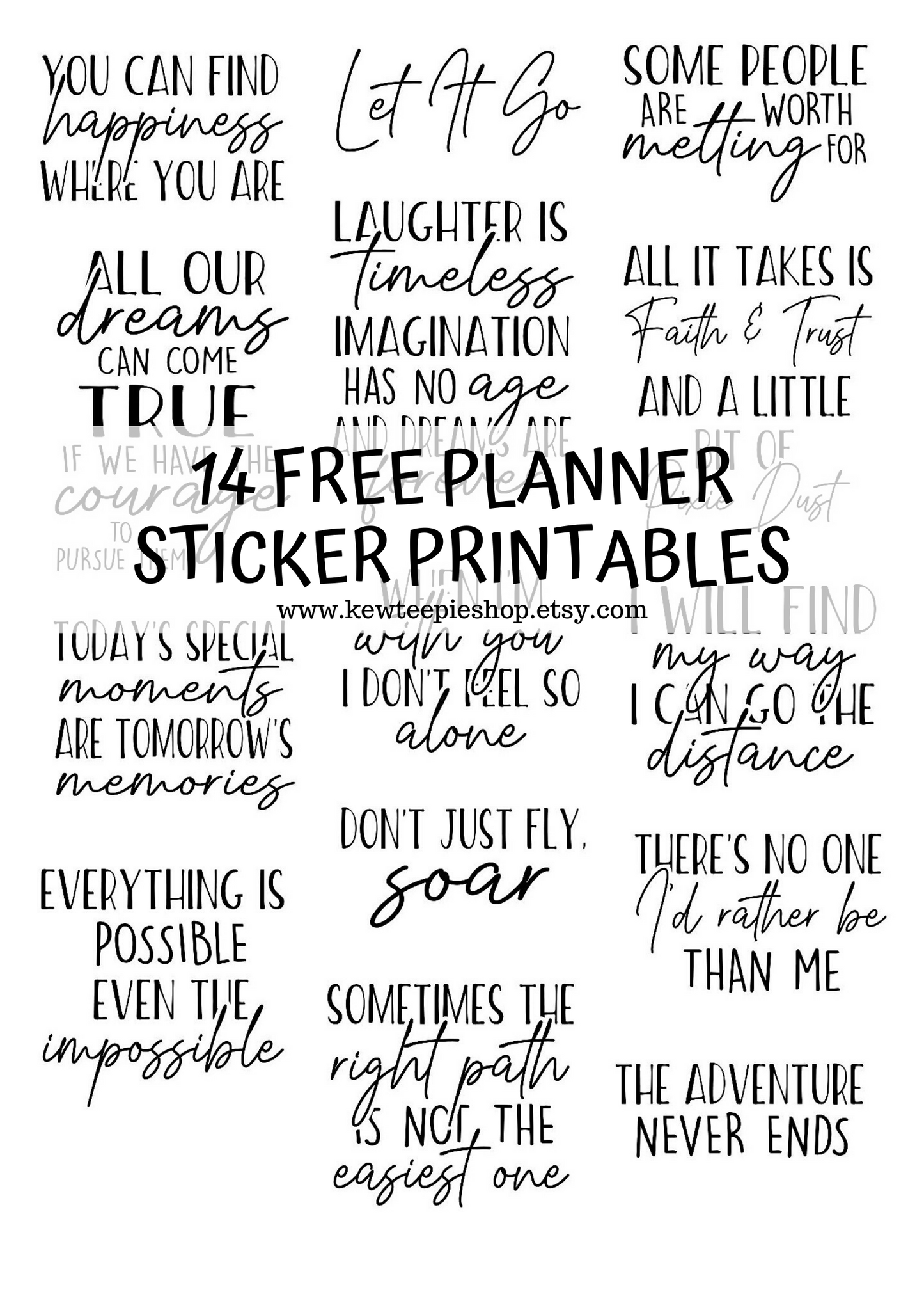 Motivational Planner Sticker Quotes