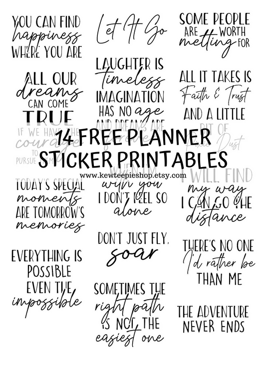 Motivational Planner Sticker Quotes