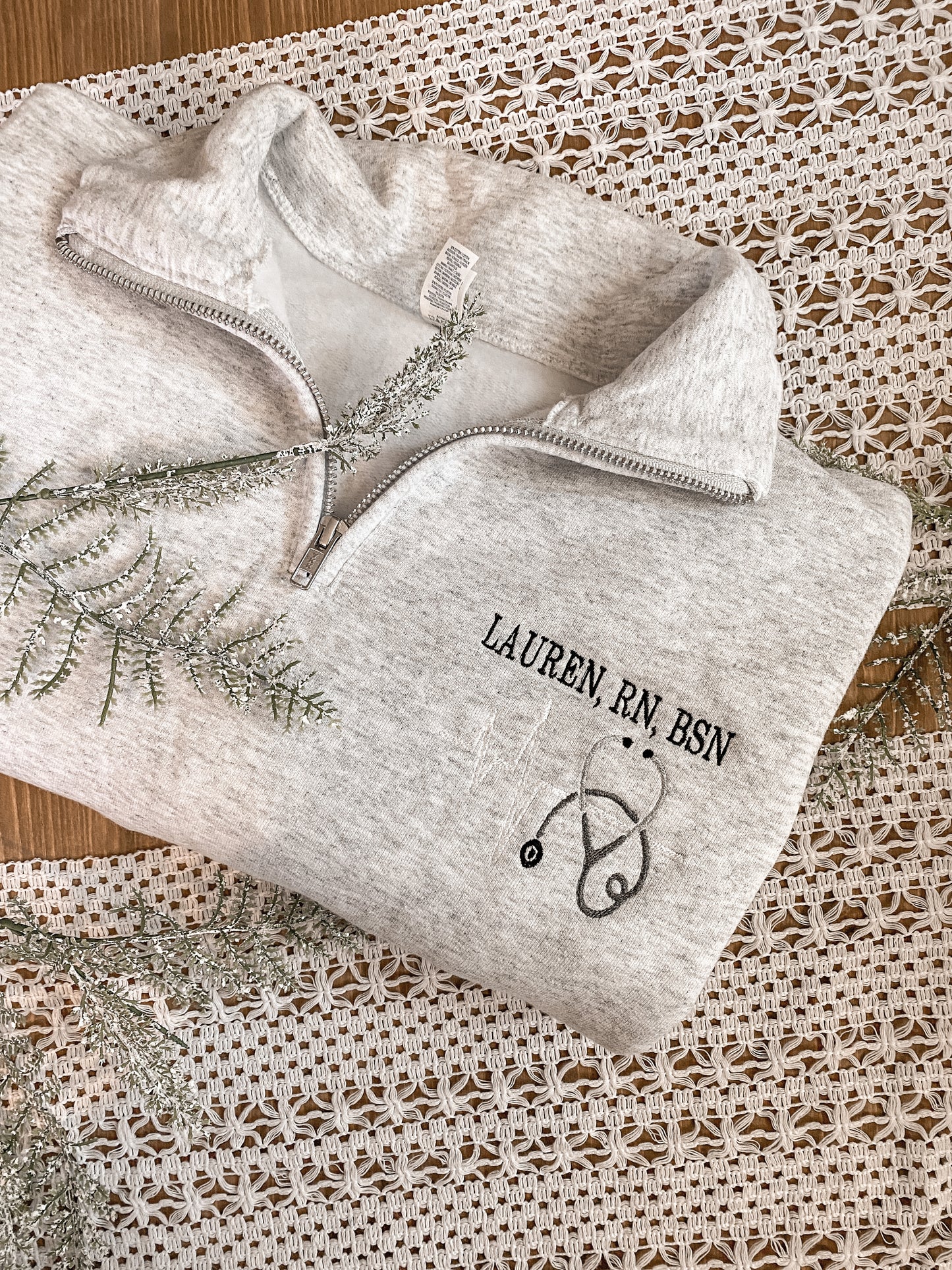 Nurse Quarter Zip | Embroidered Apparel Sweatshirt