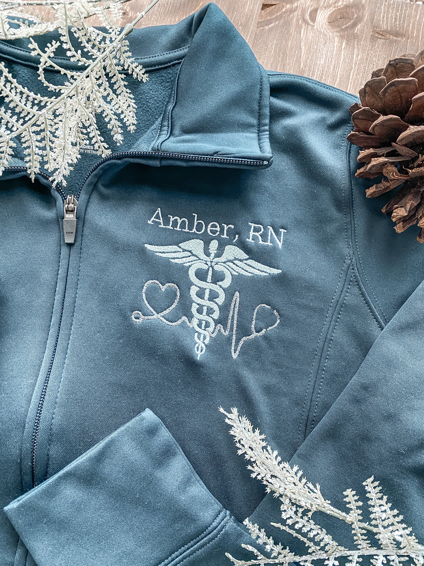 Nurse Doctor Medical Caduceus Heartbeat Personalized