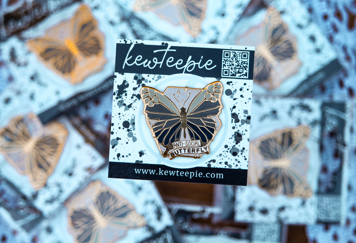 Anti-Social Butterfly Hard Enamel Pin