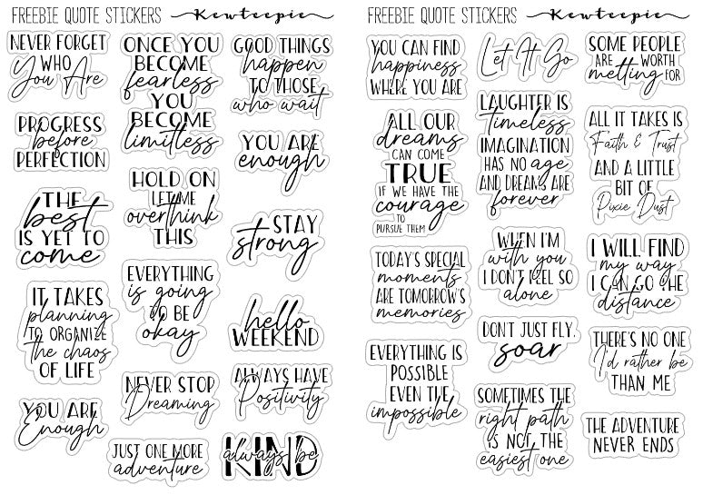 Motivational Planner Sticker Quotes