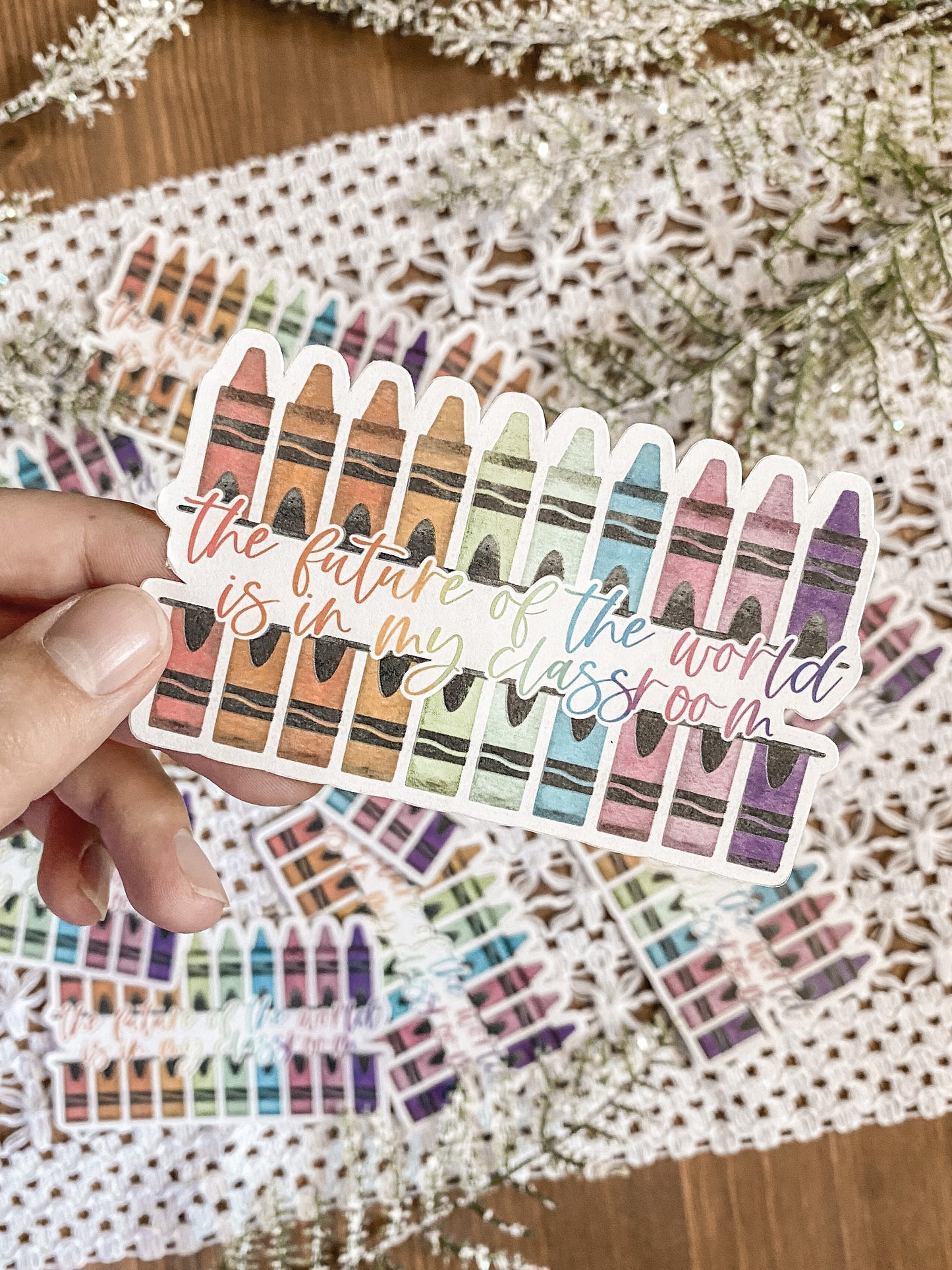 Rainbow Crayons Sticker