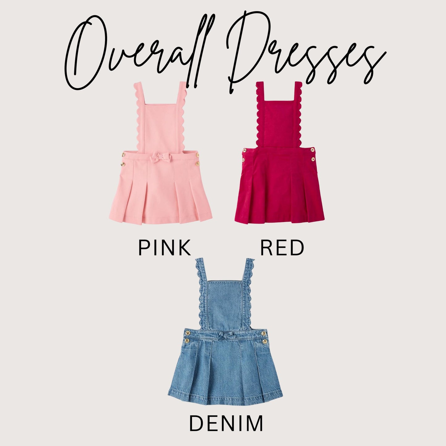 Personalized Toddler Name Overall Dress | Embroidered