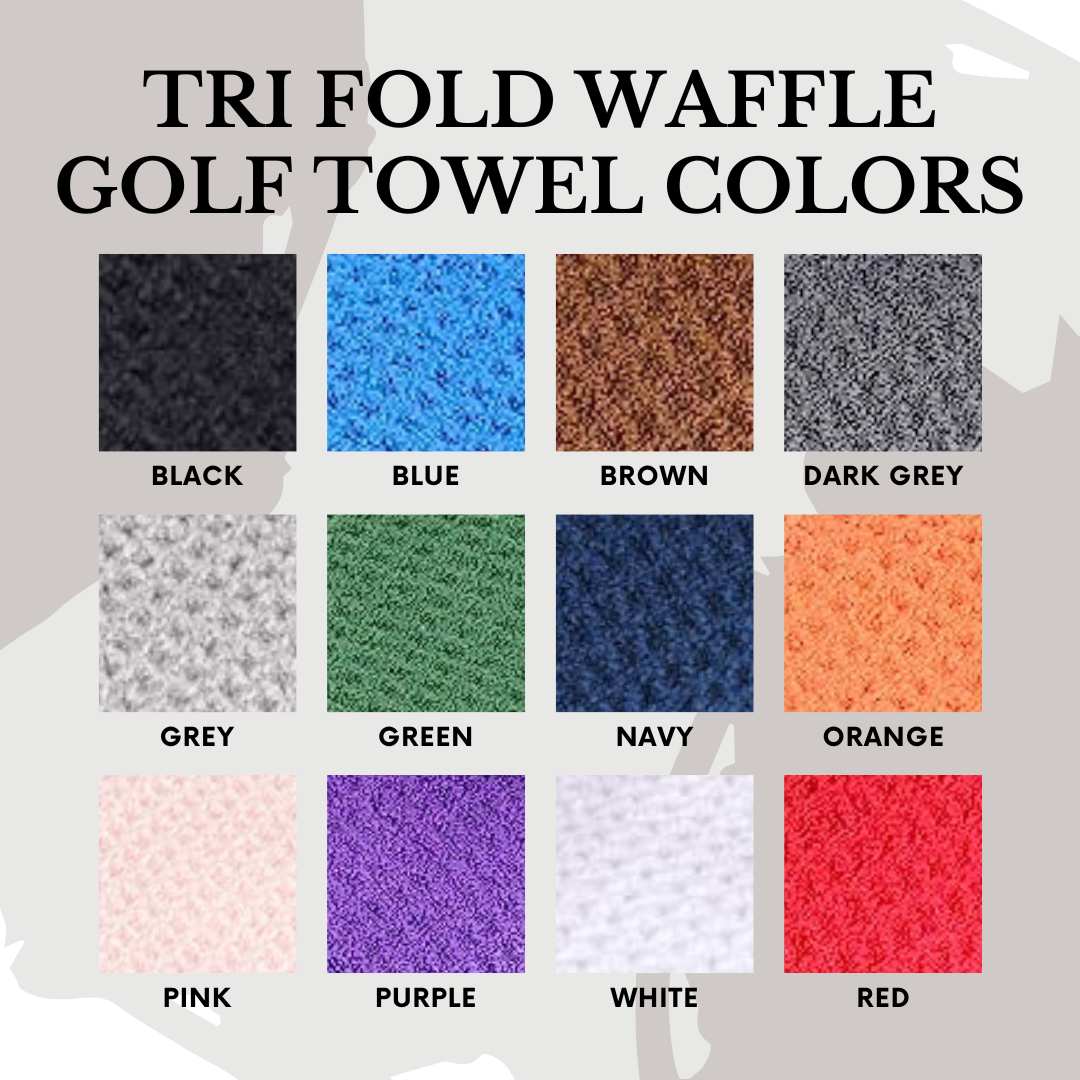 Custom Name Bottom EMBROIDERED Waffle Golf Towel
