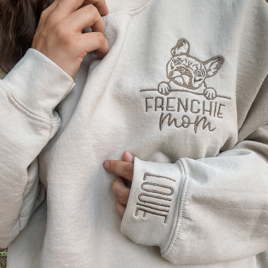 Personalized Dog Mom Name Sweatshirt | Embroidered
