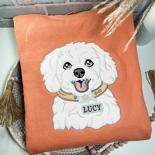 Maltipoo Mixed Breed Appliqué Dog Sweatshirt | Embroidered