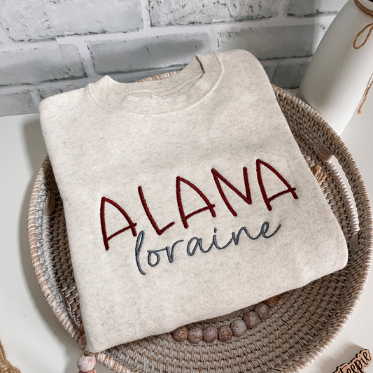 Personalized Children's Name Sweatshirt | Embroidered