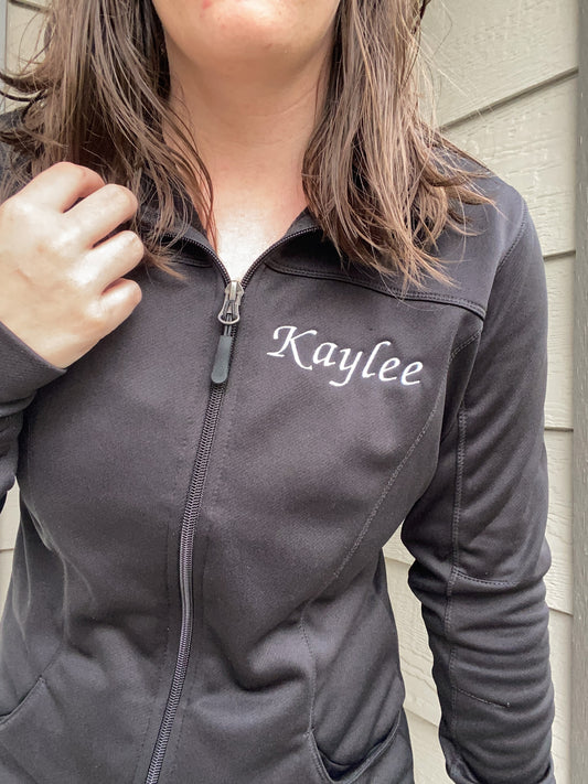 Personalized Name Athletic Collared Zip Up | Embroidered Apparel Jacket