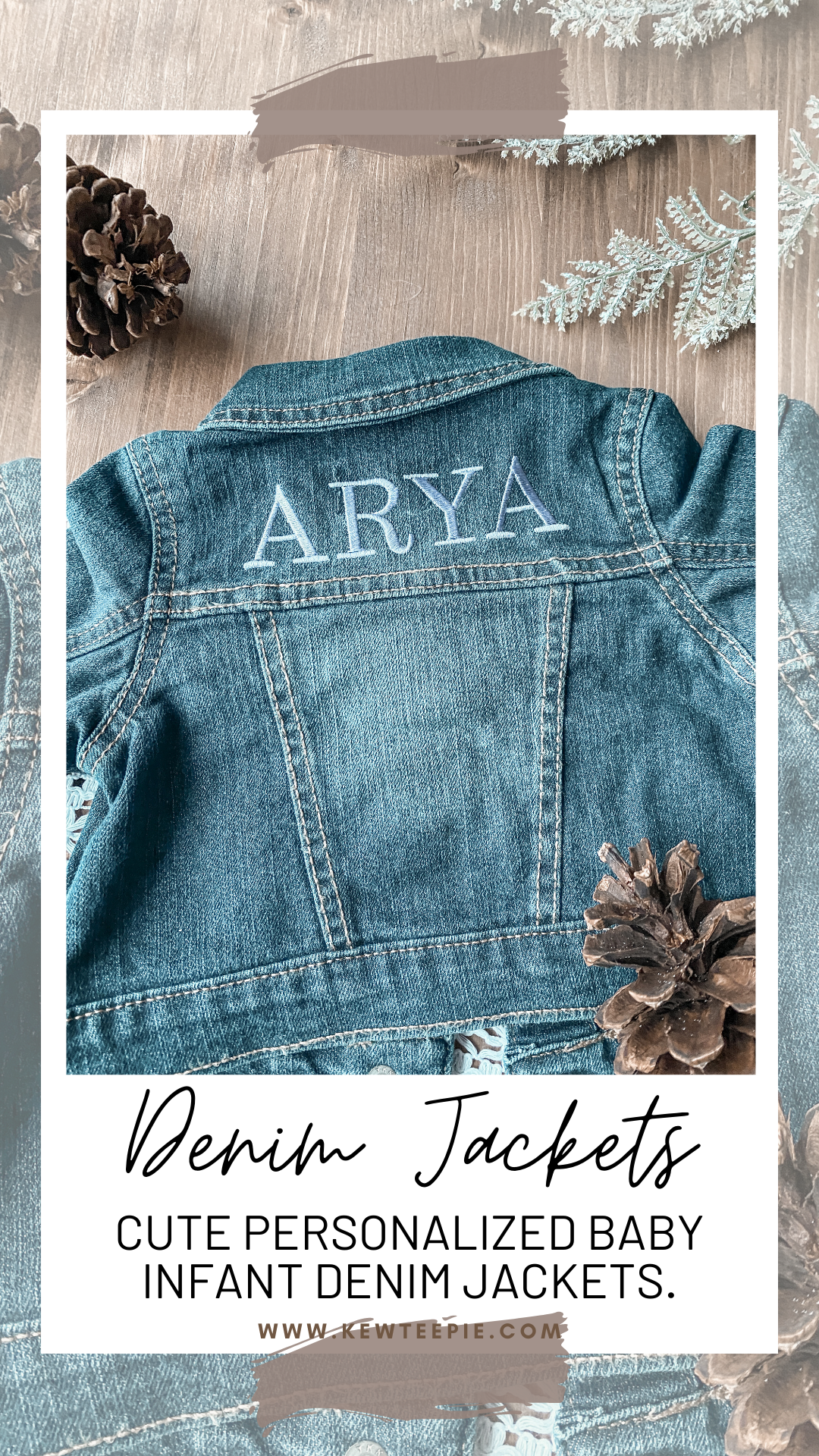 Personalized Infant Jean Denim Jacket Embroidered