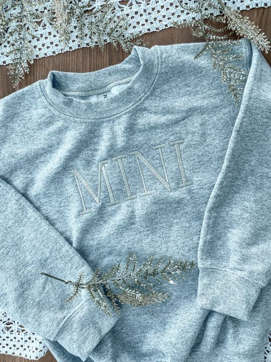 "MINI" Crewneck | Embroidered Apparel Sweatshirt