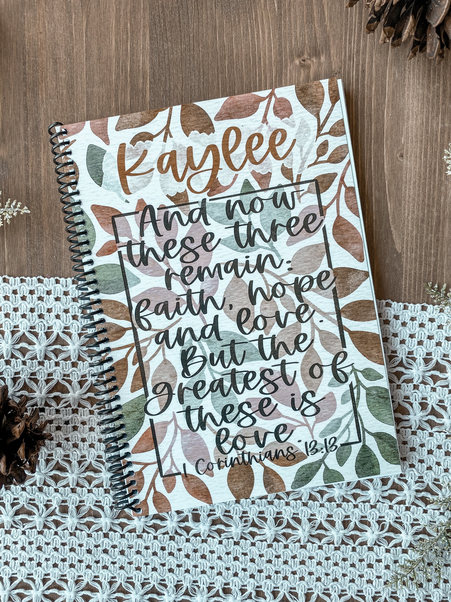 Custom Quote and Name Journal 7x10 Notebook