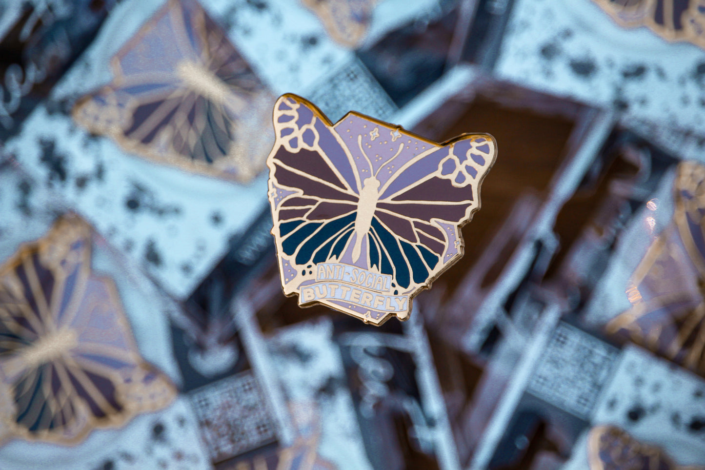 Anti-Social Butterfly Hard Enamel Pin