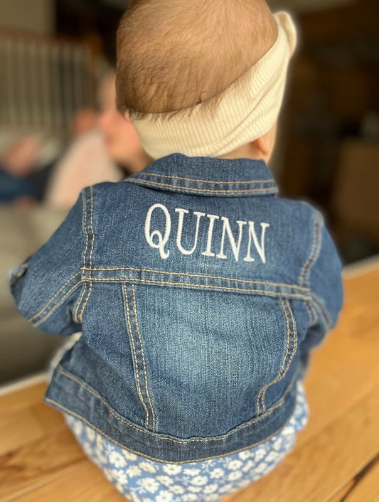 Personalized Infant Jean Denim Jacket Embroidered